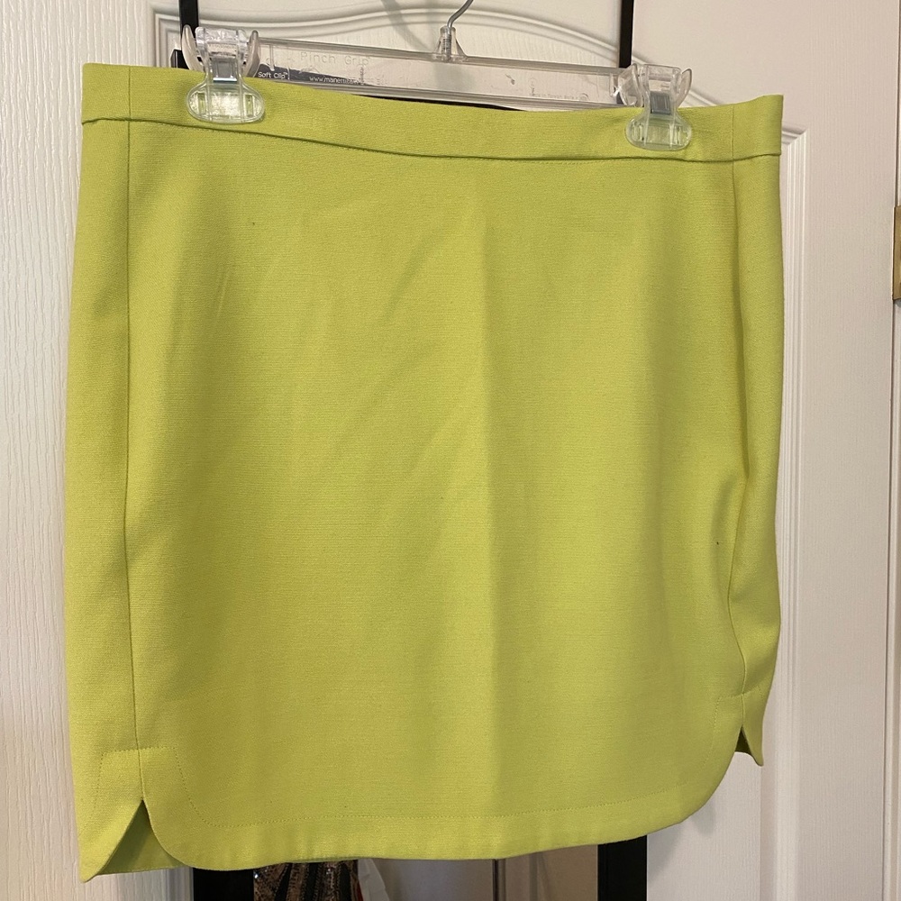 Lime green mini skirt